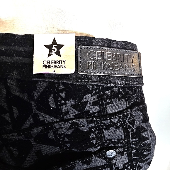 Celebrity Pink Velour Pattern Jeans - Picture 2 of 10